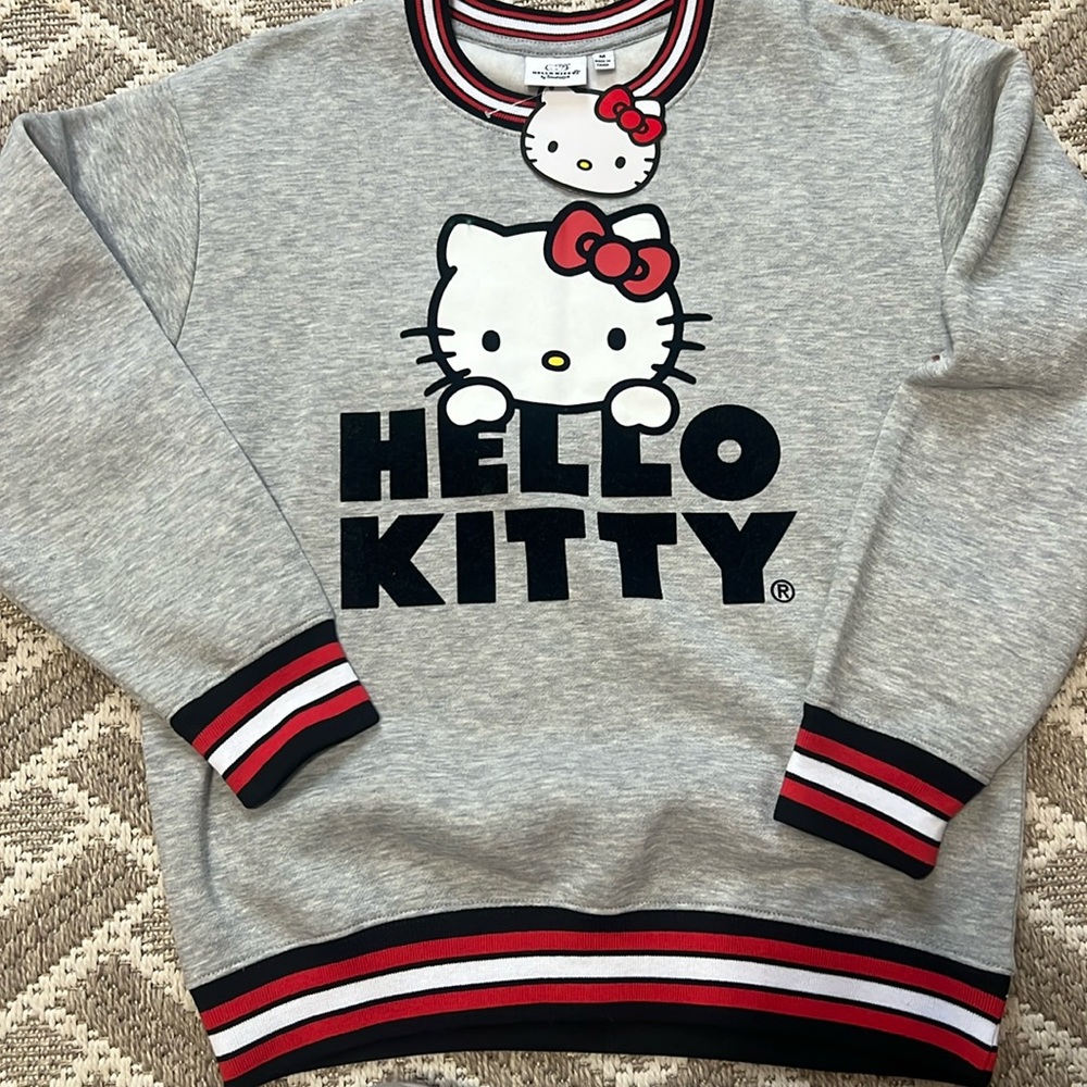 Hello Kitty Crewneck Size Medium Gray sweatshirt